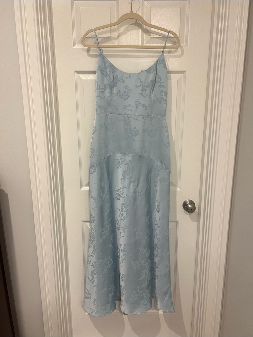 Park & Fifth Pale Blue Floral Maxi Slip Dress